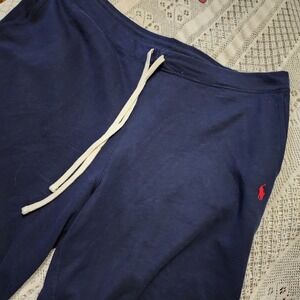 Polo Ralph Lauren Sweat Shorts Men's Navy Blue Drawstring Pony Pockets Size 3XB